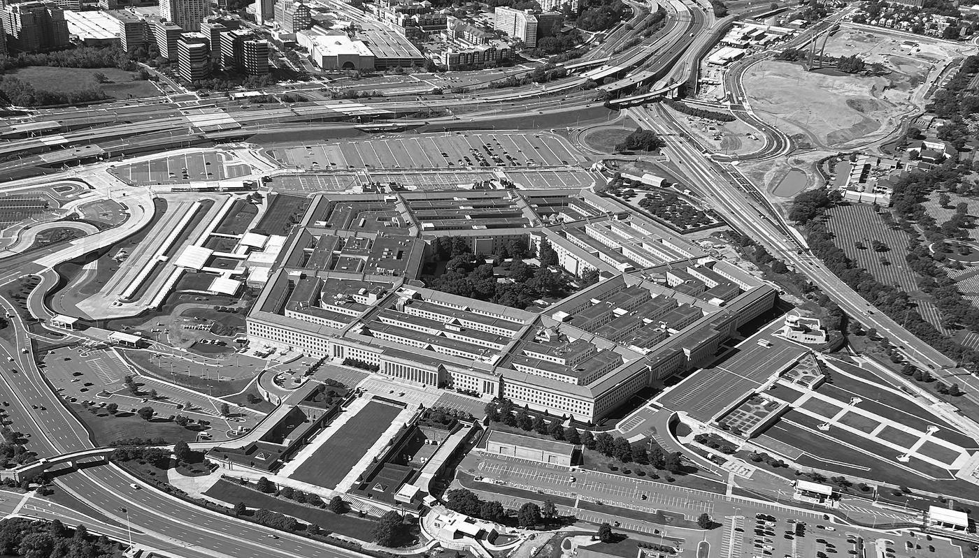 Vue aérienne du Pentagone près de Washington, DC, le 7 septembre 2026.