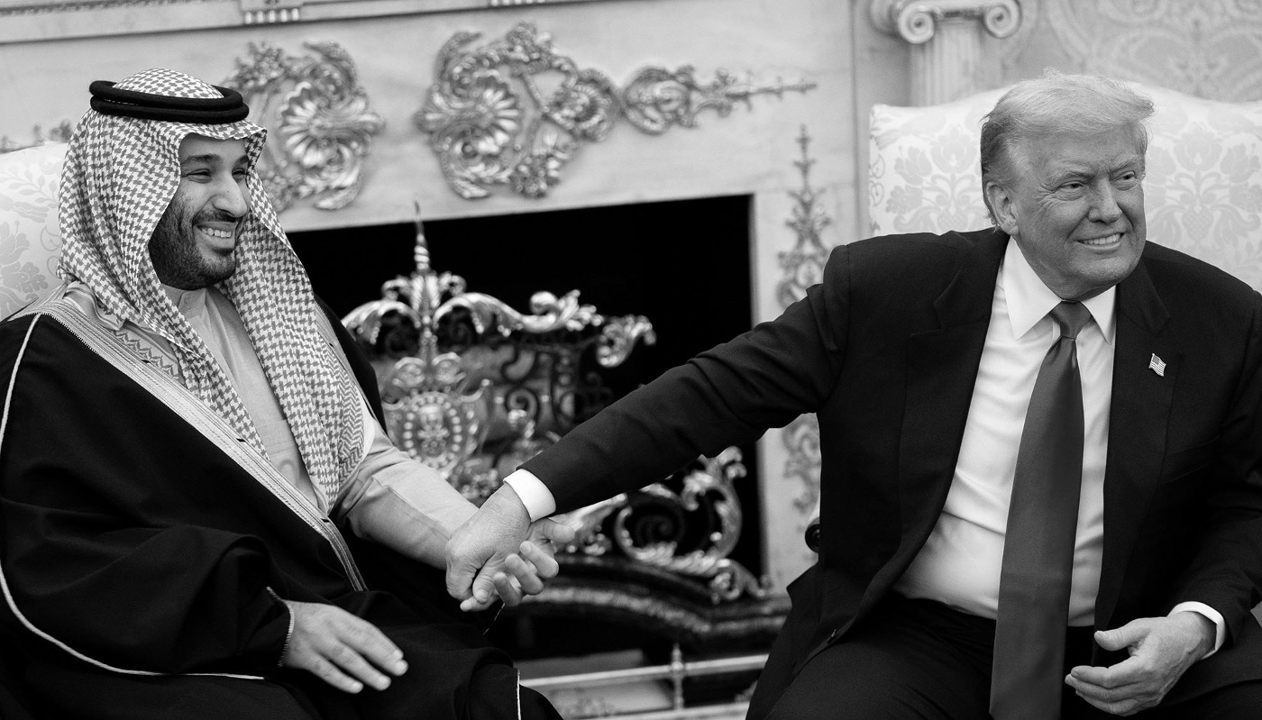 Le président américain Donald Trump reçoit le prince héritier d'Arabie saoudite Mohammed bin Salman à la Maison Blanche, à Washington, le mardi 18 novembre 2025.