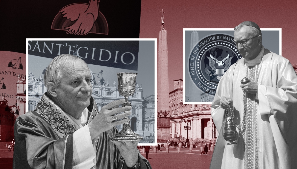 Le cardinal Matteo Zuppi (à gauche) et le cardinal Pietro Parolin (à droite).