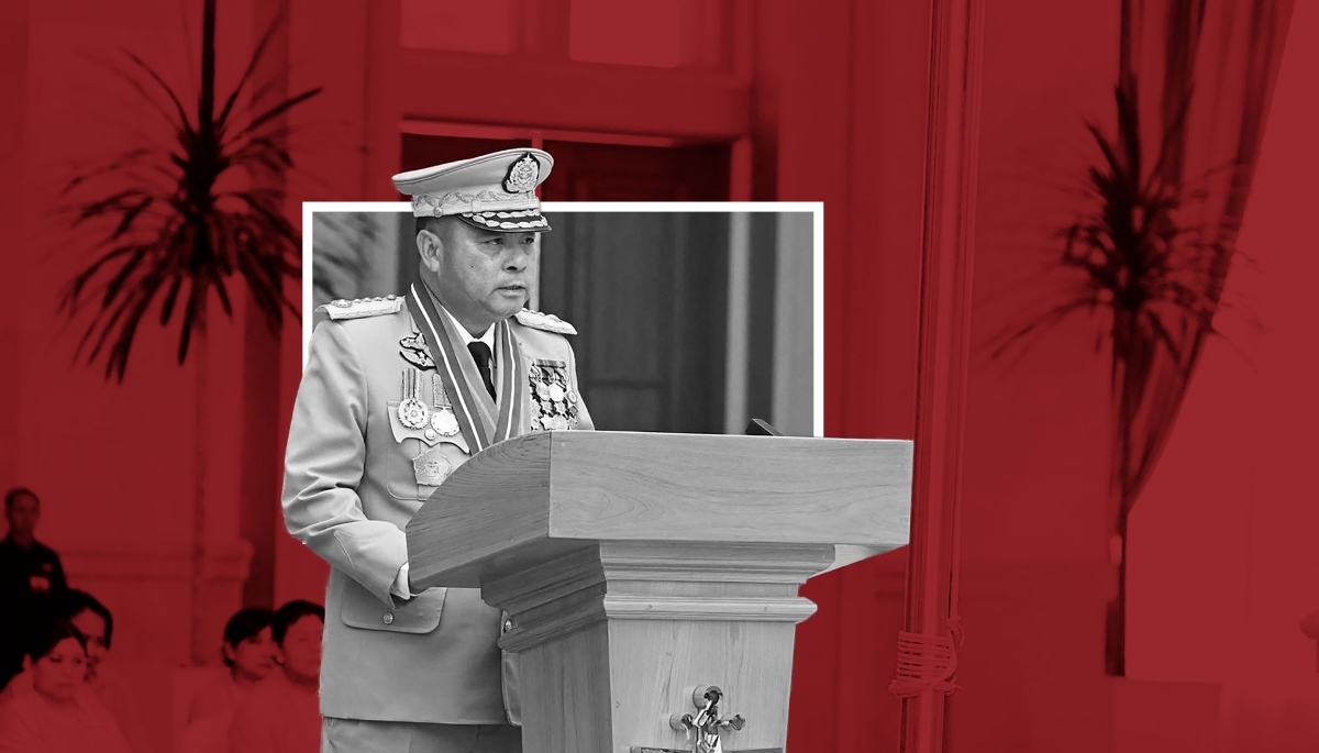 Le général Ye Win Oo, commandant en chef de l'armée du Myanmar, à Naypyidaw, le 30 mars 2026. 