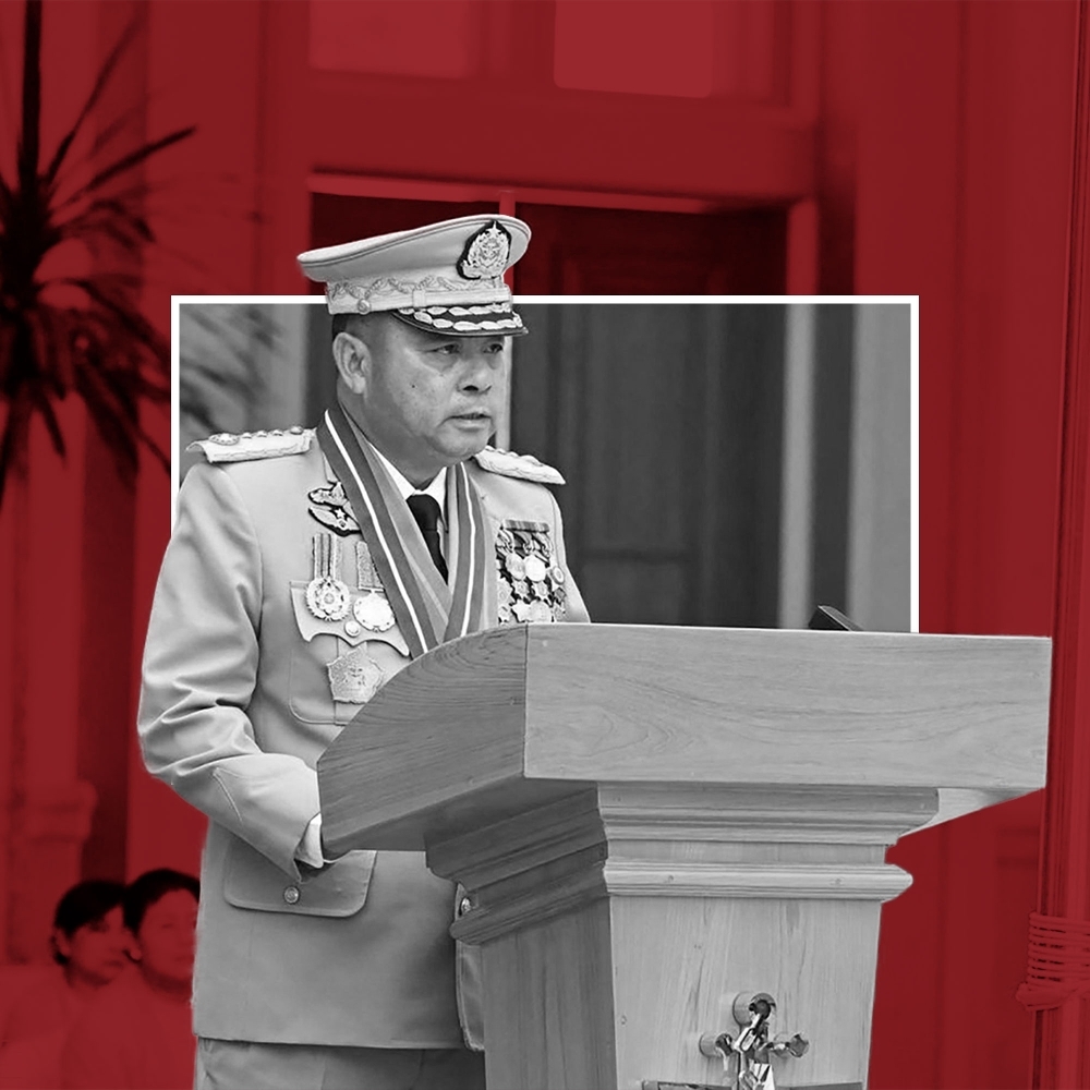 Le général Ye Win Oo, commandant en chef de l'armée du Myanmar, à Naypyidaw, le 30 mars 2026.