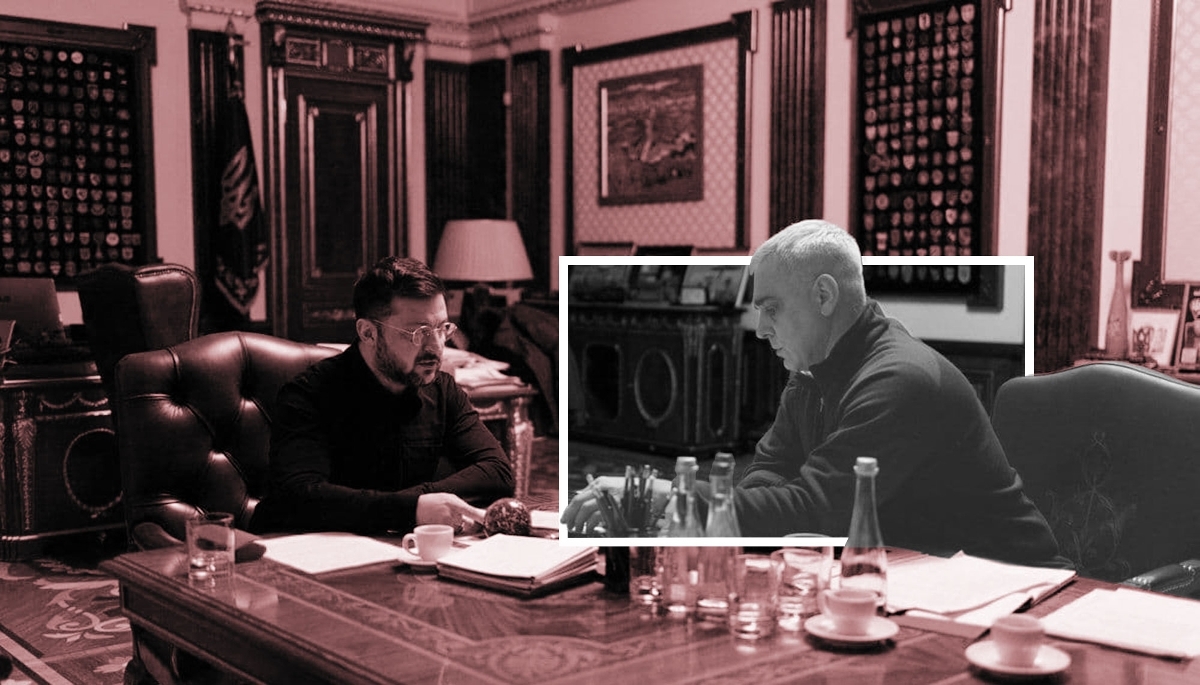 Rencontre entre le président ukrainien Volodymyr Zelensky et Oleksandr Poklad, le 19 janvier 2026.
