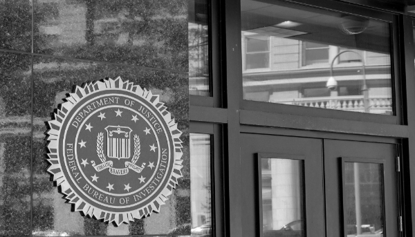 Entrée du siège du FBI, à Washington.