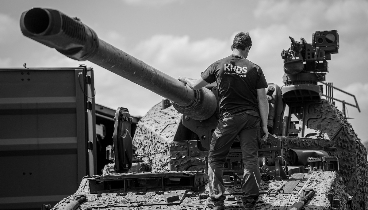 Le RCH 155 du fabricant de chars KNDS lors d'une présentation sur la zone d'entraînement militaire d'Altengrabow, en Allemagne, le 26 juin 2024.