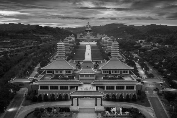 Le temple bouddhiste de Fo Guang Shan à Kaohsiung, Taïwan.