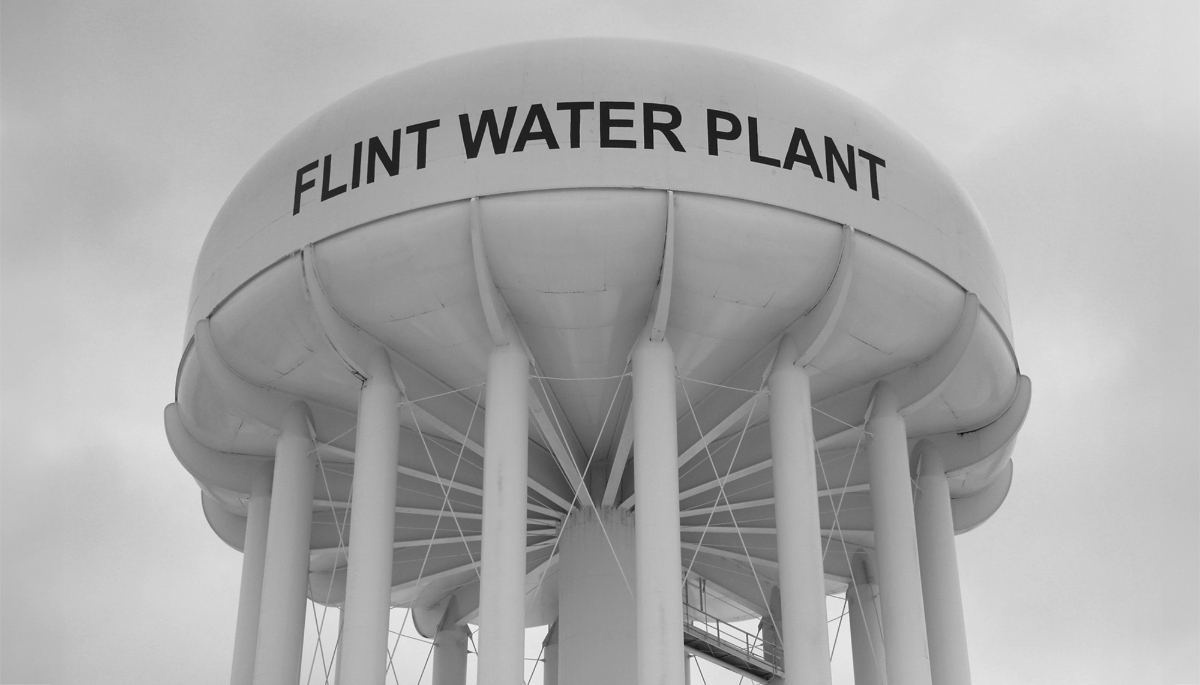 L'usine de traitement d'eau de Flint, dans le Michigan, en janvier 2016. 