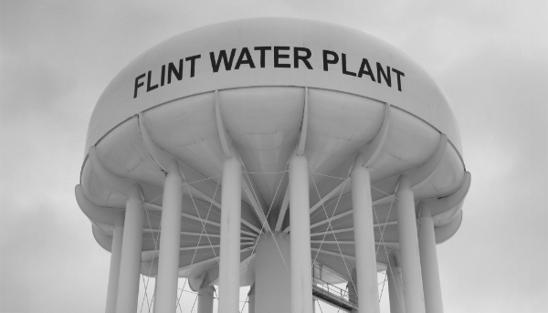 L'usine de traitement d'eau de Flint, dans le Michigan, en janvier 2016. 