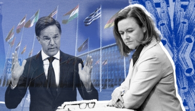 Stacy Cummings et Mark Rutte.