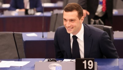 Jordan Bardella au Parlement européen, à Strasbourg, en juillet 2024.