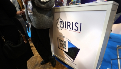 Stand de la Direction interarmées des réseaux d'infrastructure et des systèmes d'information (Dirisi), au Salon du travail et de la mobilité professionnelle, à Paris, le 25 janvier 2024.