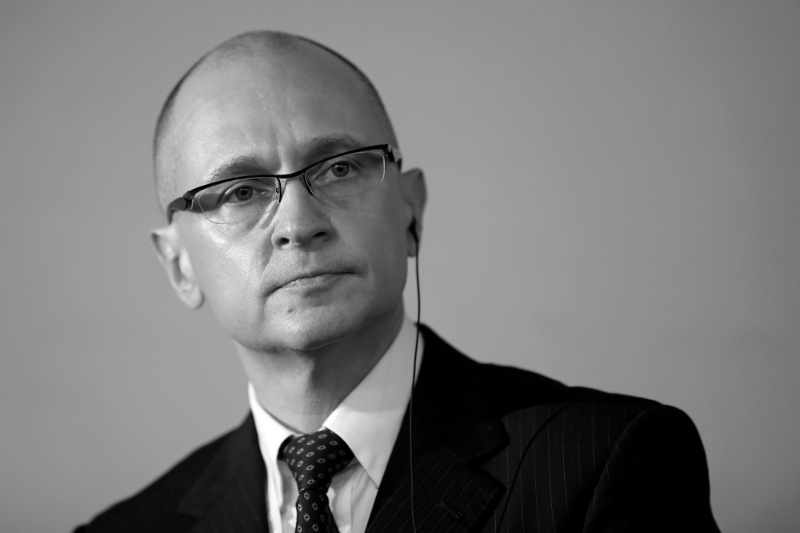 Sergueï Kirienko au Bourget, en 2014, au World Nuclear Exhibition, alors qu'il était directeur de Rosatom.