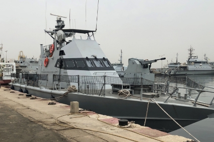 Le patrouilleur Shaldag MK II Soungrougrou livré au port de Dakar en 2019