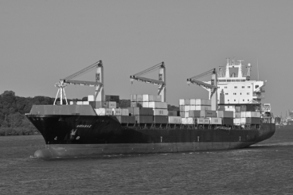 Le navire Artabaz, de l'affréteur iranien Islamic Republic of Iran Shipping Lines (IRISL), qui a été atteint le 6 décembre par des frappes de l'aviation israélienne à Lattaquié.