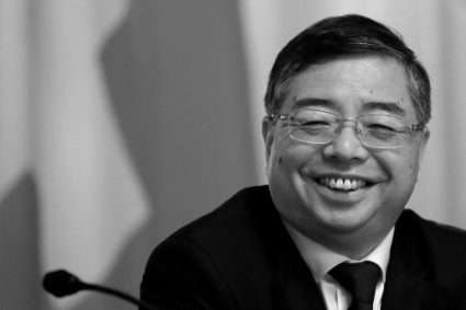 Li Shulei, chef du Département de l'information du Comité central du PCC, le 5 décembre 2017 à Bern, en Suisse.
