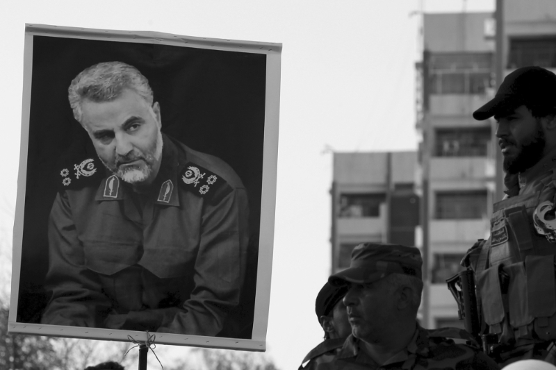 Portrait du commandant de la Force al-Qods, Ghassem Soleimani.
