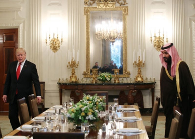 Donald Trump et Mohamed bin Salman à la Maison Blanche le 14 mars