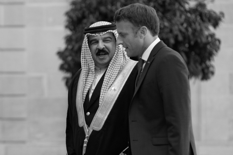 Hamad bin Issa al-Khalifa avait rencontré Emmanuel Macron à  l'Elysée le 29 août 2022.