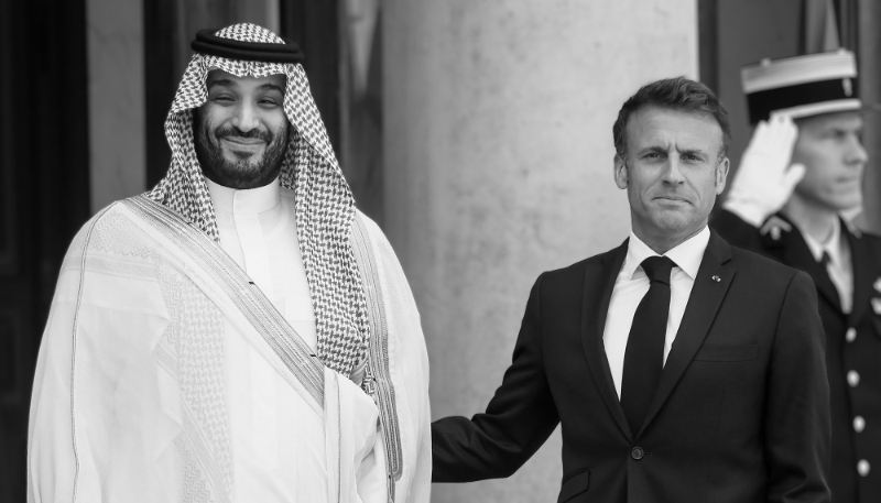 Le prince héritier saoudien Mohammed bin Salman et le président français Emmanuel Macron à Paris en juin 2023.
