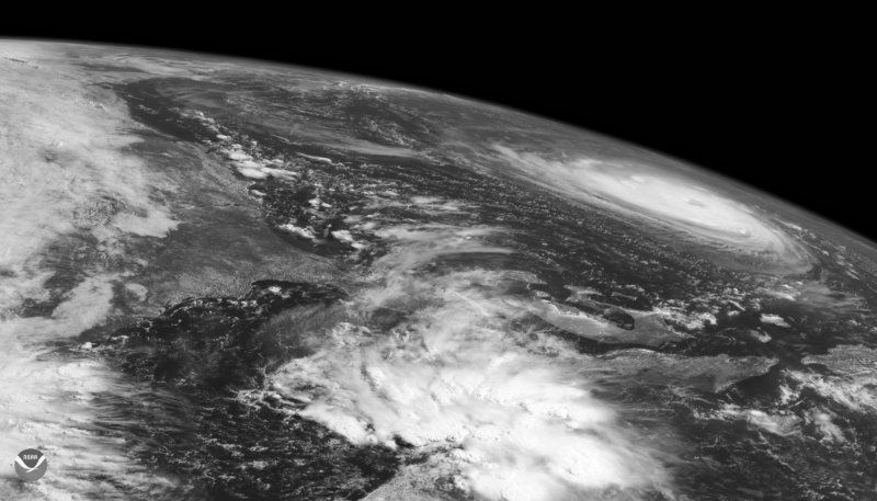 Une image issue du satellite GOES-15 de la NOAA, en 2018.