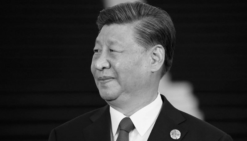 Le président chinois Xi Jinping à la cérémonie d'accueil des participants lors du sommet sur les Nouvelles routes de la soie.