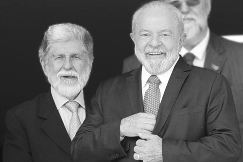 Le conseiller spécial de la présidence brésilienne, Celso Amorim, et le président brésilien Luiz Inacio Lula da Silva, dit "Lula".